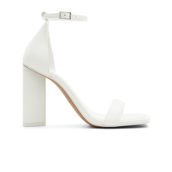 Call it spring white strap heels with clear toe strap size 8 - Picture 3 of 4